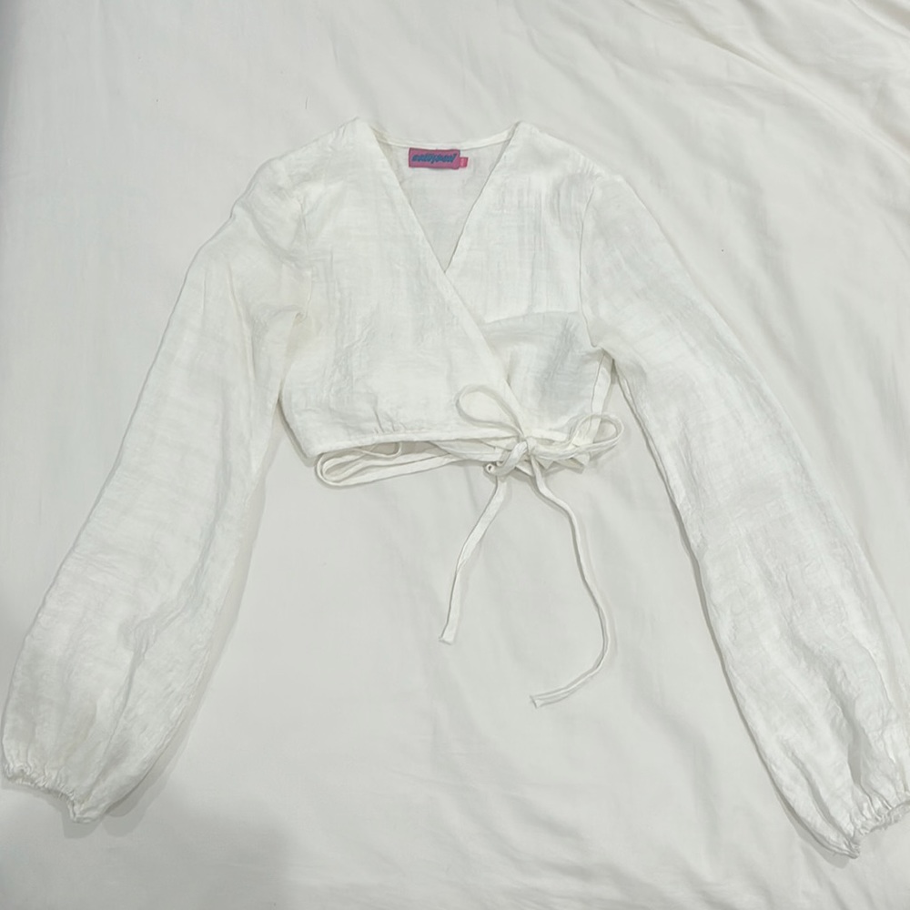 Edikted long sleeve wrap top